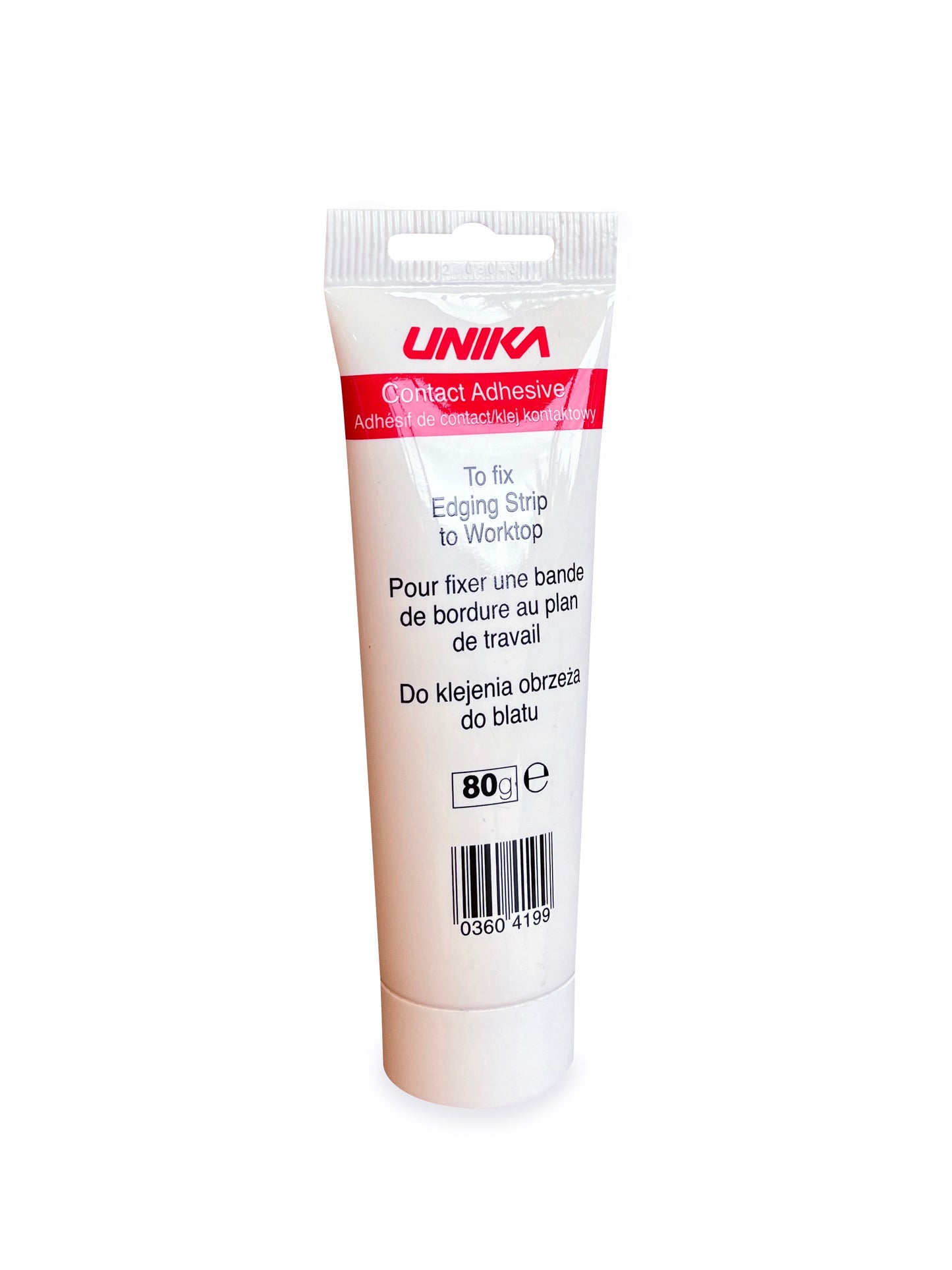 Unika Contact Adhesive 80ml to fix edging strip to worktop