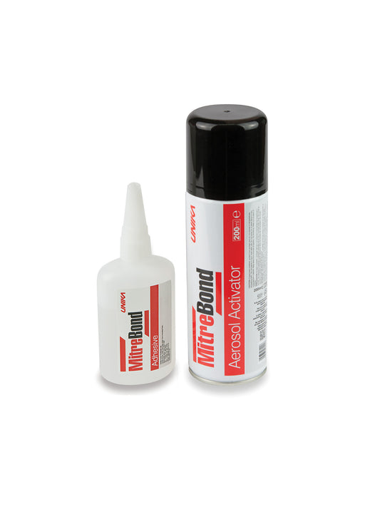  Unika MitreBond Industrial Superglue and MitrePen Activator 50g and 200ml