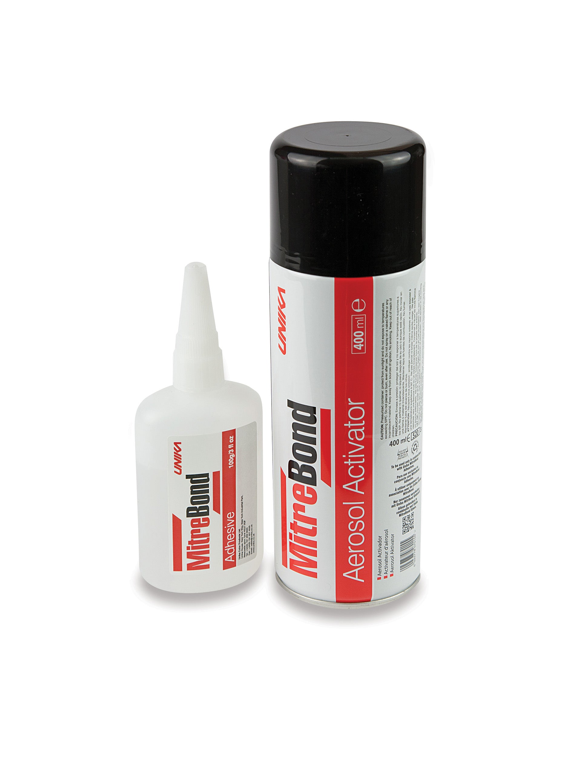  Unika MitreBond Industrial Superglue and MitrePen Activator 100g and 400ml